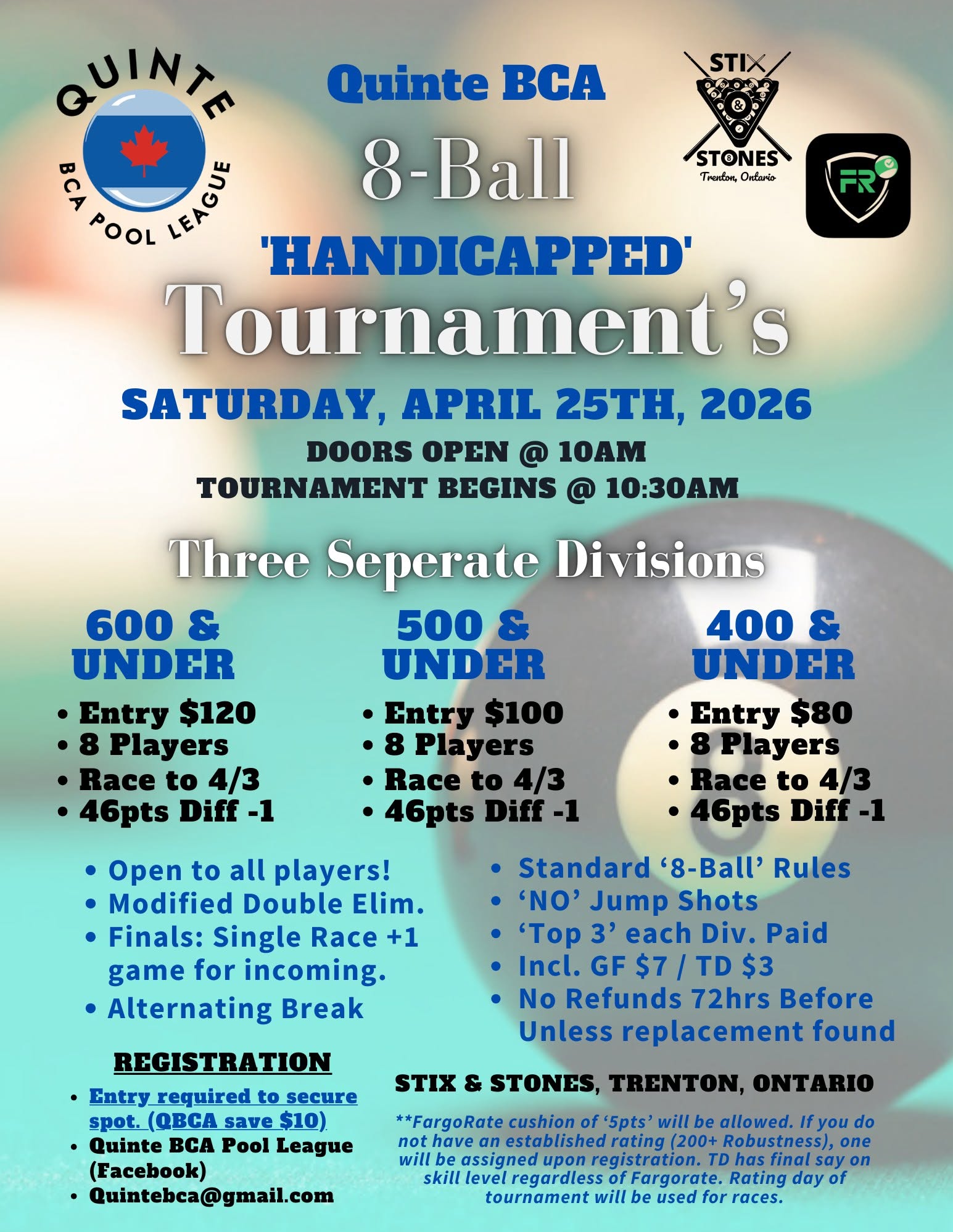Divisions 8-Ball Tournament